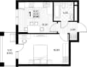 Планировка 37,4 м²