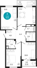 Планировка 76,2 м²