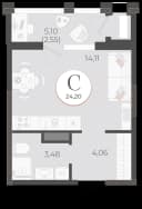 Планировка 24,2 м²