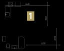 Планировка 34,55 м²
