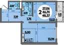 Планировка 48,37 м²