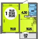 Планировка 39 м²
