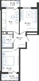 Планировка 48,4 м²