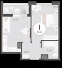 Планировка 35,22 м²