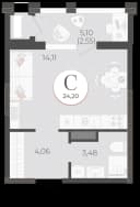 Планировка 24,2 м²