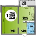 Планировка 38,81 м²