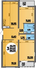 Планировка 88,05 м²